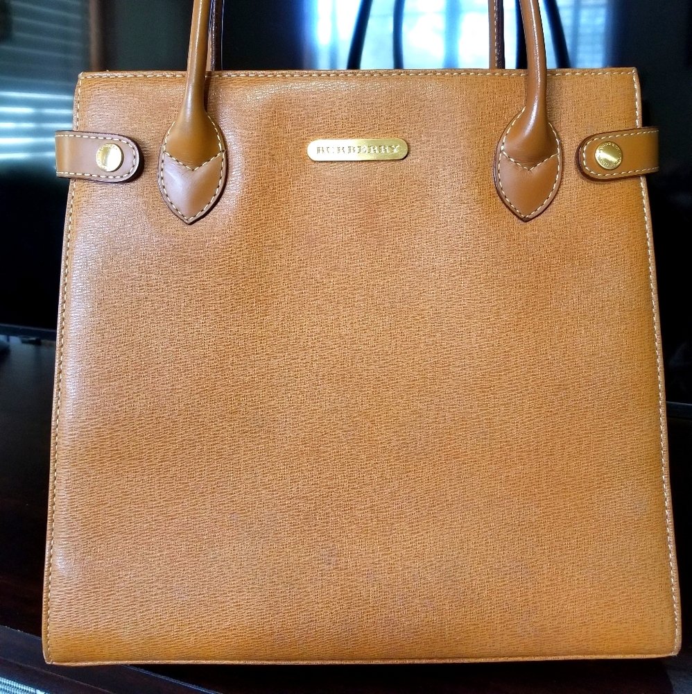 SOLD! Burberry Leather Satchel Bag